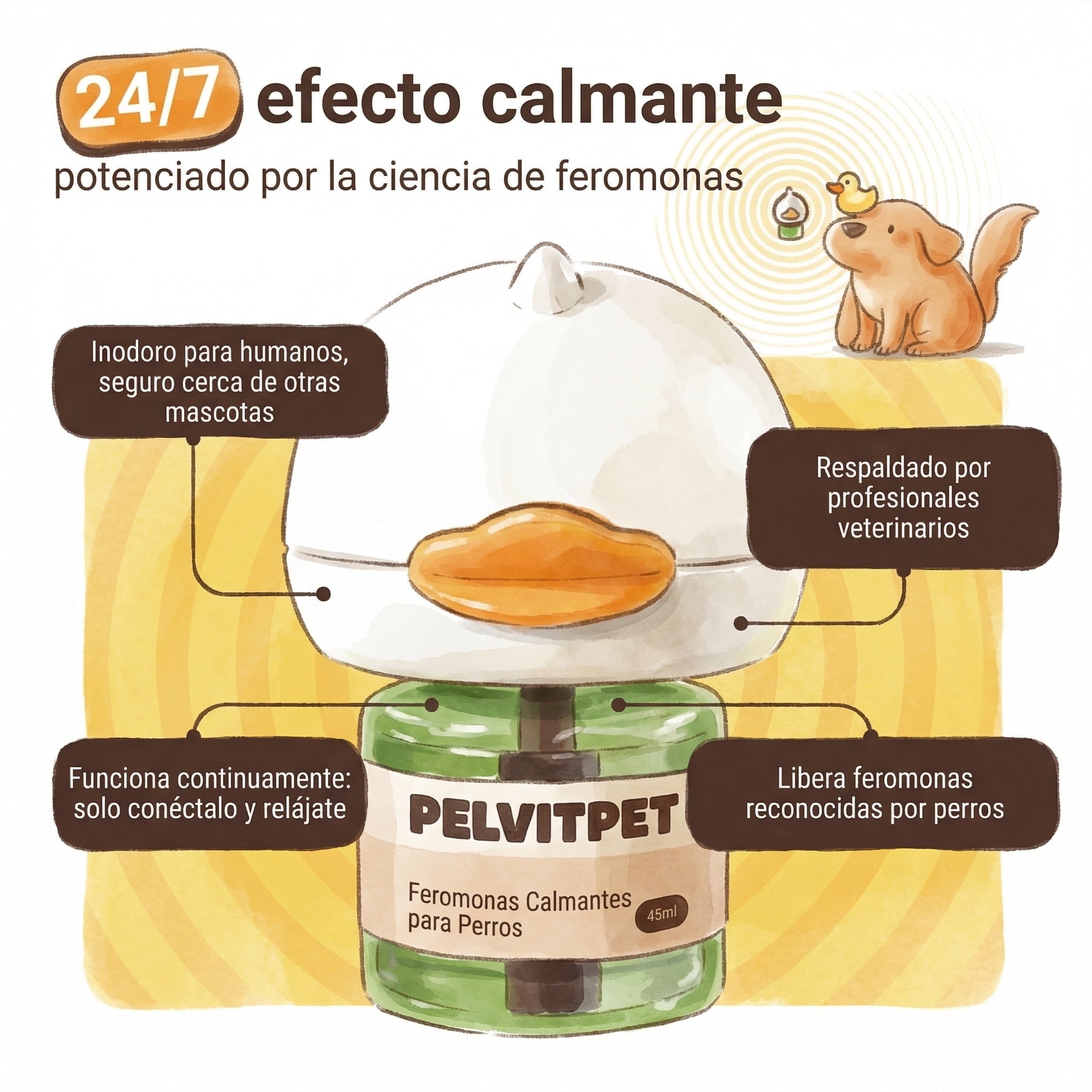 Difusor Antiestrés Pelux™ para Perros - Pelvitpet
