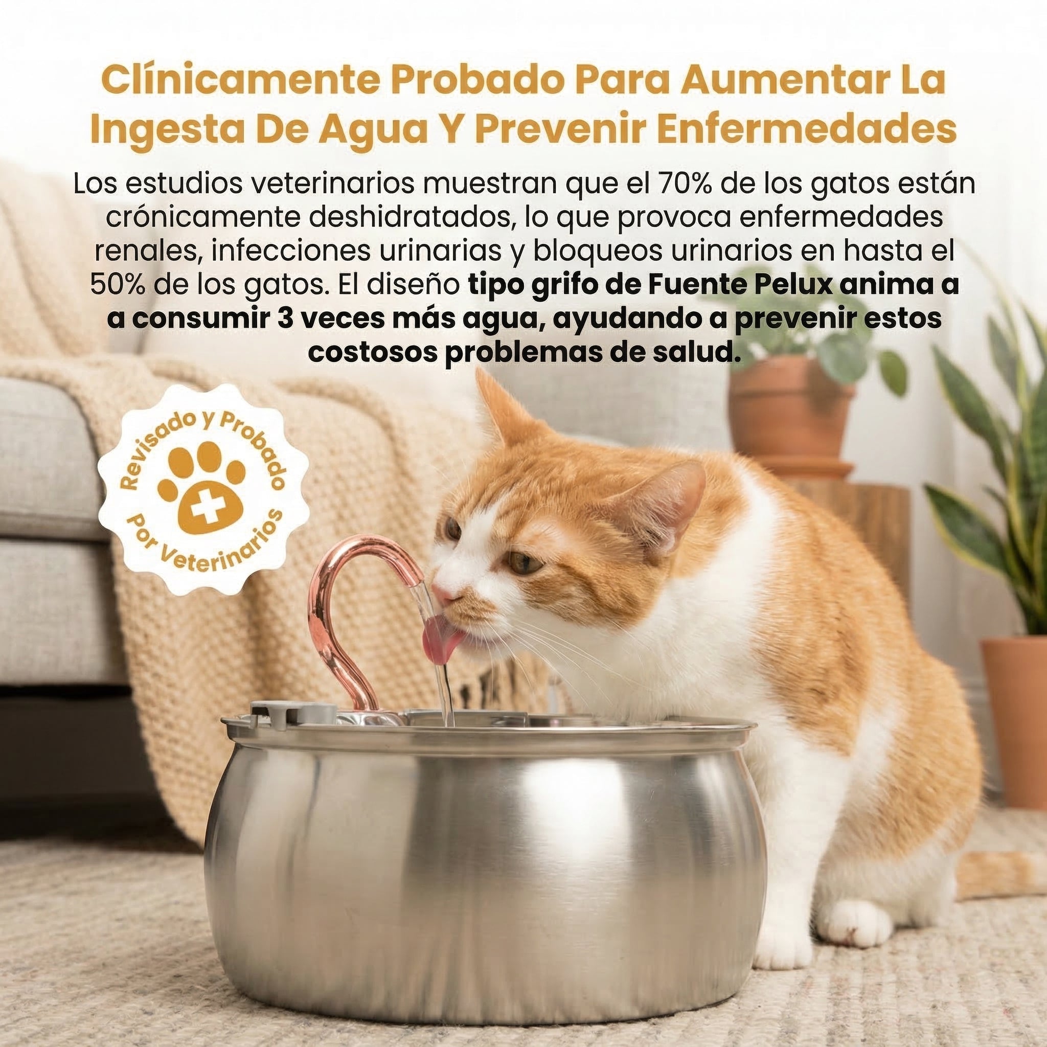 Fuente Pelux - Agua Fresca, Mascota Feliz - Pelvitpet