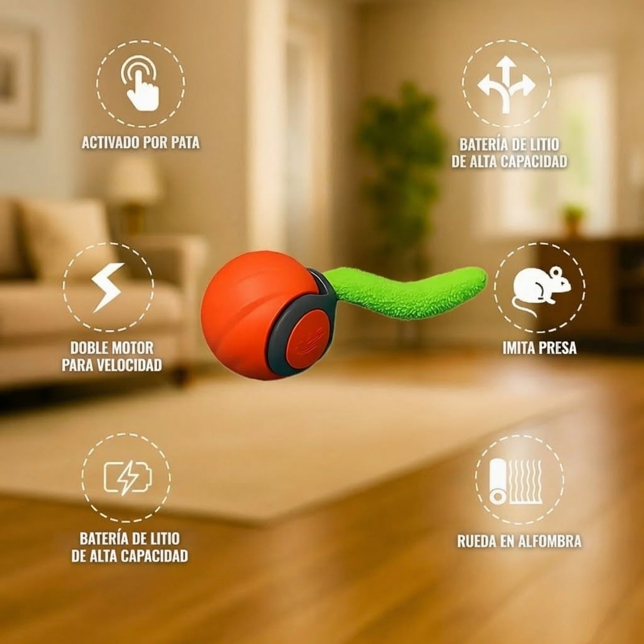 GatoBall™ - El Juguete que Juega Solo - Pelvitpet