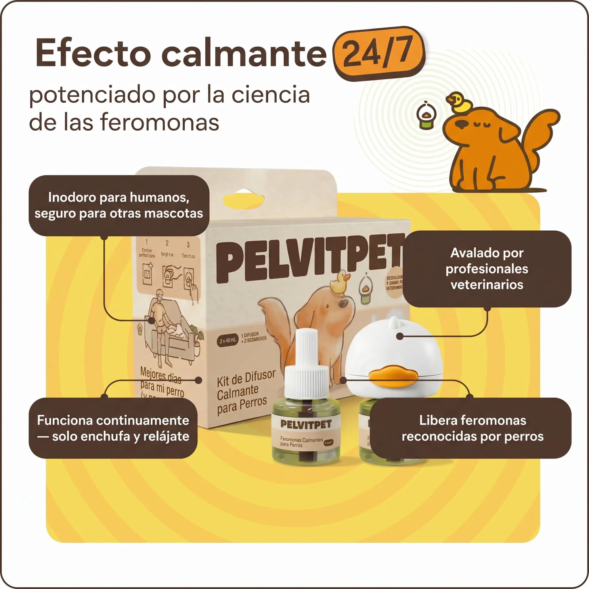 Difusor Antiestrés Pelux™  para Perros