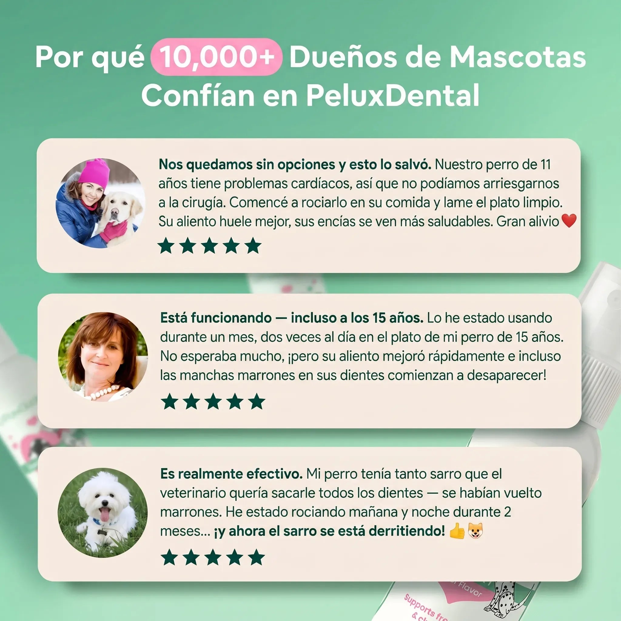 PeluxDental - Spray Dental Antisarro para Perros
