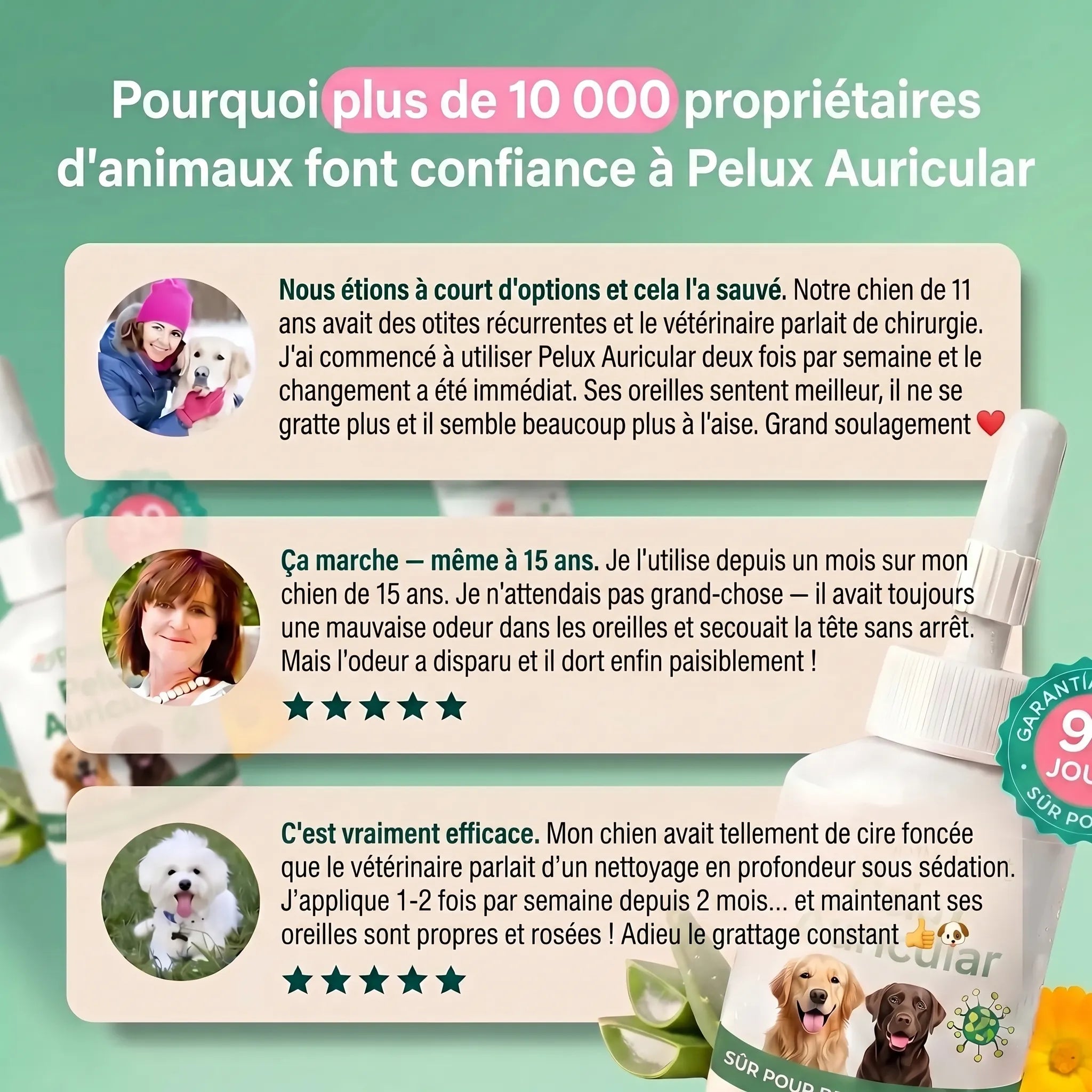 Pelux Auricular - Nettoyant Auriculaire pour Chiens