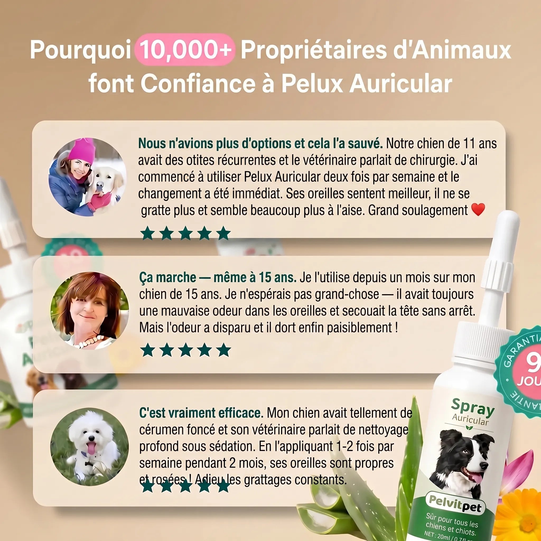 Pelux Auricular - Nettoyant Auriculaire pour Chiens