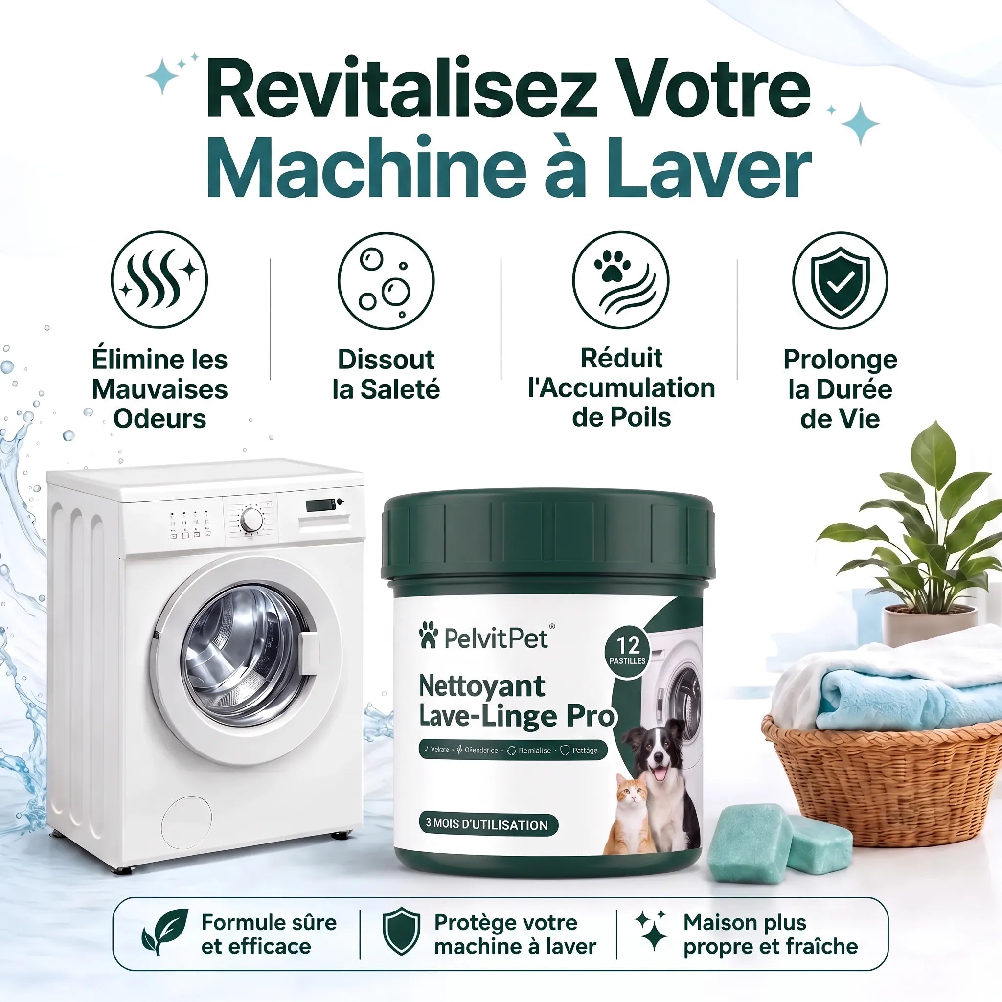 Pelvitpet - Nettoyant Lave-Linge Pro