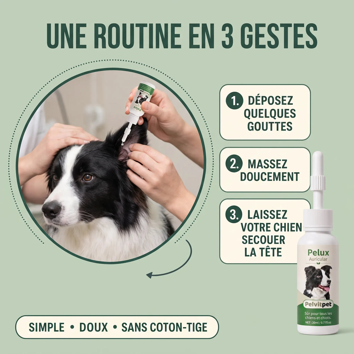 Pelux Auricular - Nettoyant Auriculaire pour Chiens