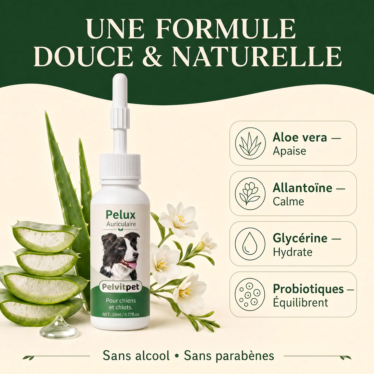 Pelux Auricular - Nettoyant Auriculaire pour Chiens