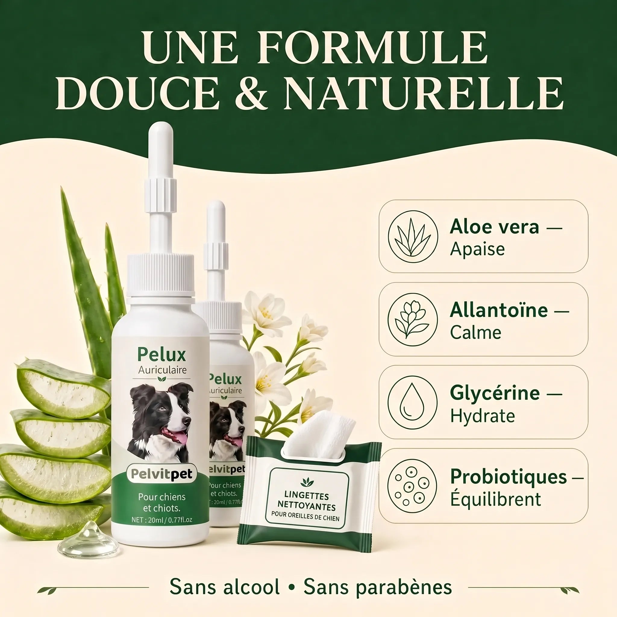 Pelux Auricular - Nettoyant Auriculaire pour Chiens