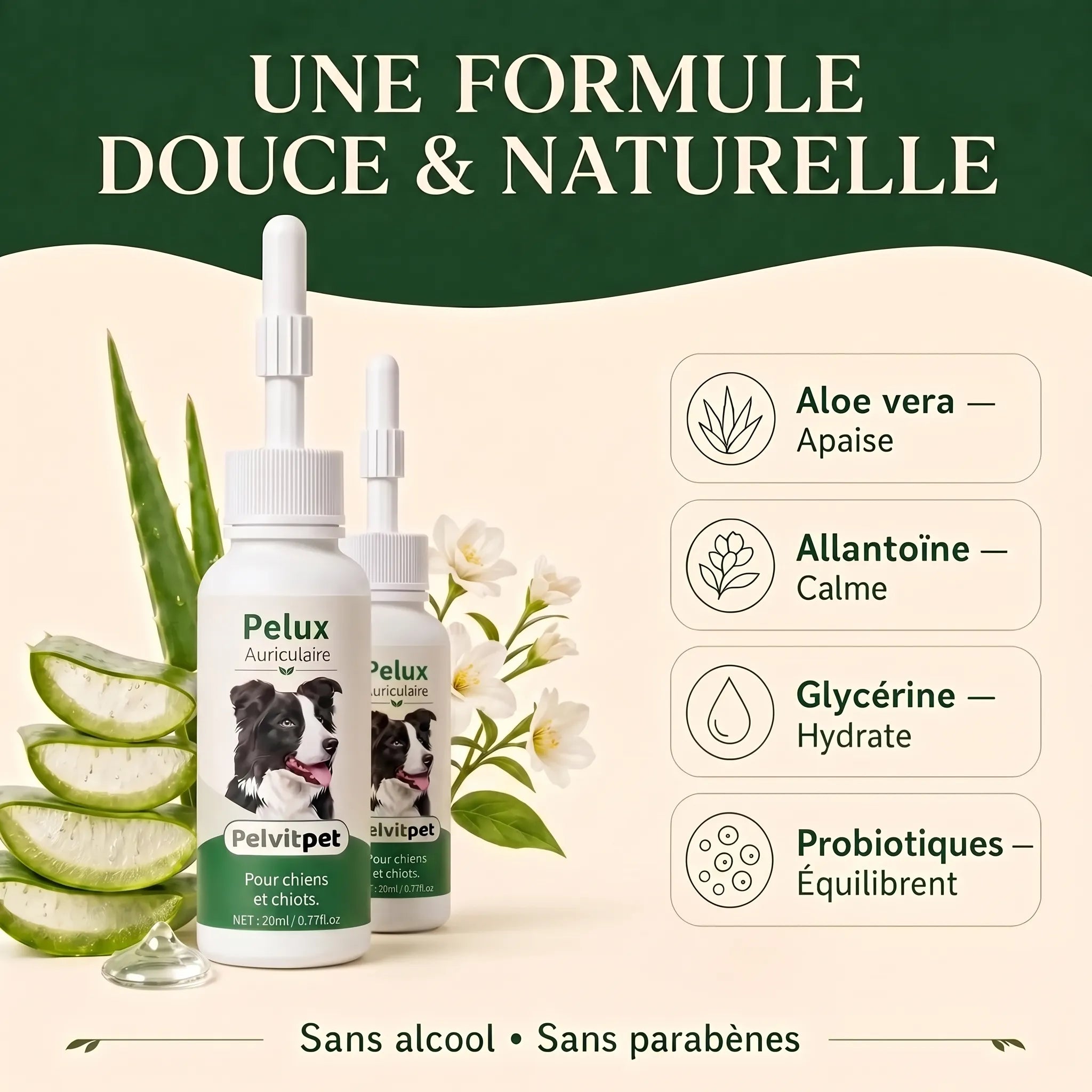 Pelux Auricular - Nettoyant Auriculaire pour Chiens