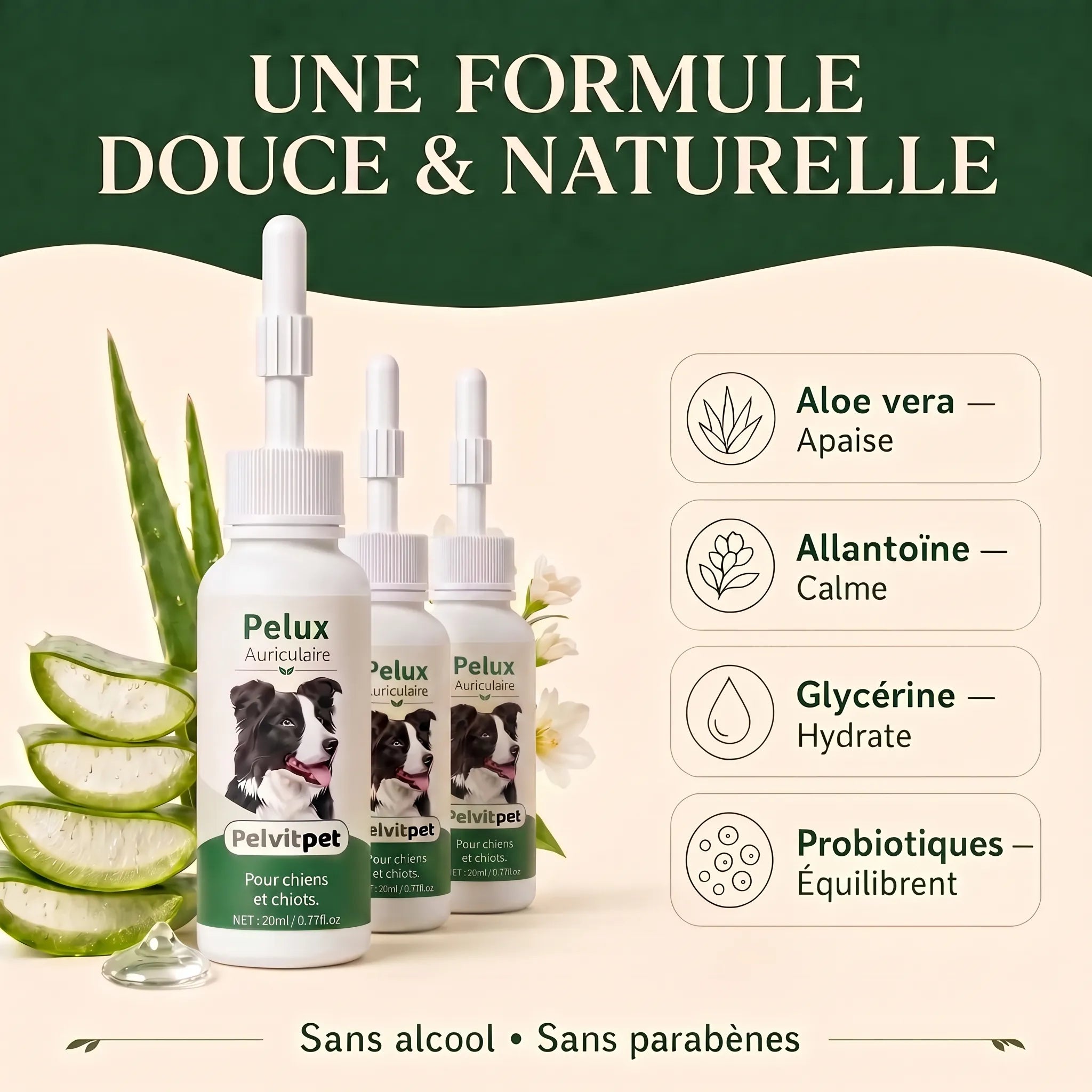 Pelux Auricular - Nettoyant Auriculaire pour Chiens