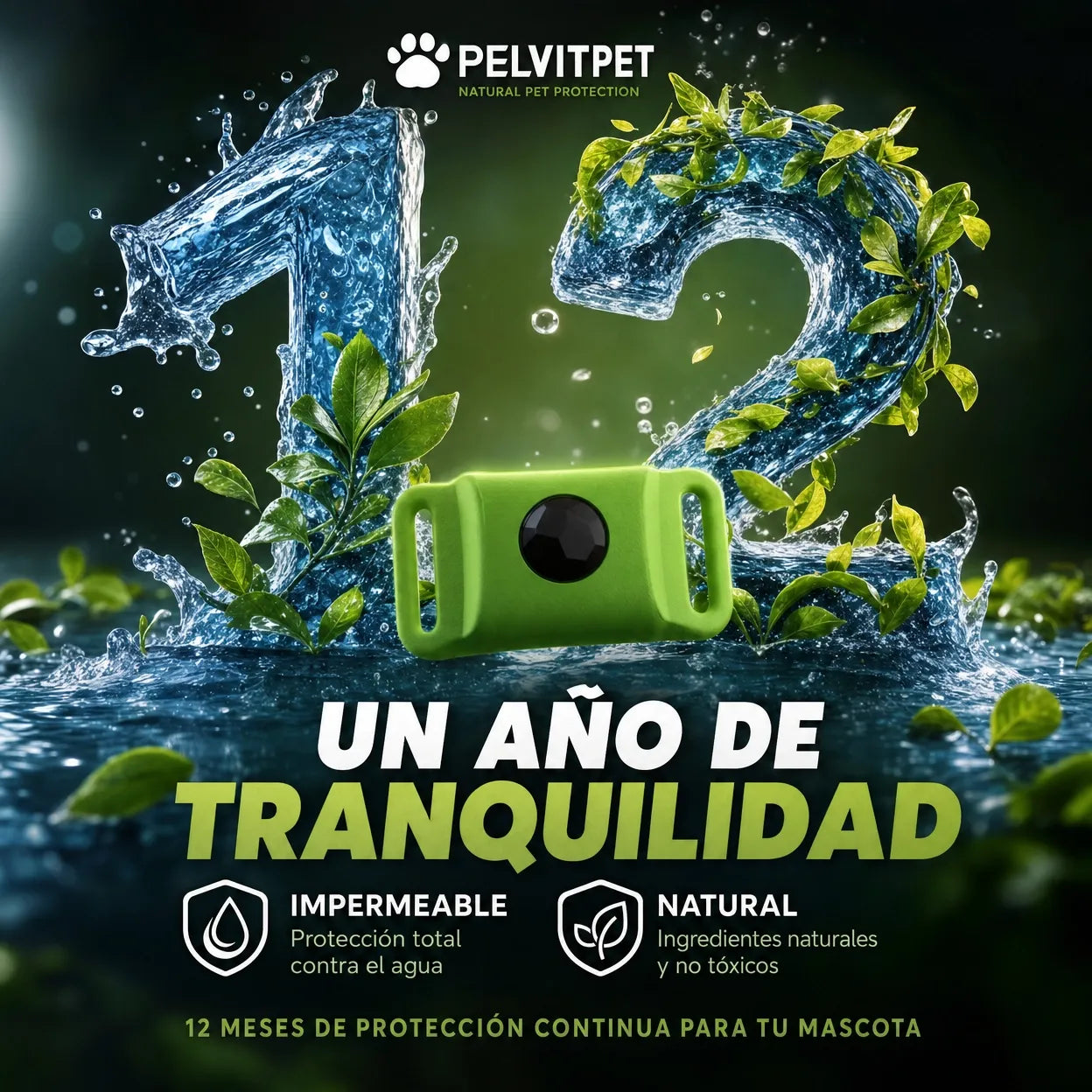 Pelvitpet - Escudo Natural 12 Meses: Protección Total contra Pulgas y Garrapatas